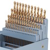 MACXCOIP Cobalt Number Size Drill Bit Set, 60Pcs M35 High