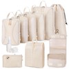 Anjing Packing Cubes Compression - 10-Piece Suitcase Organiser Set with