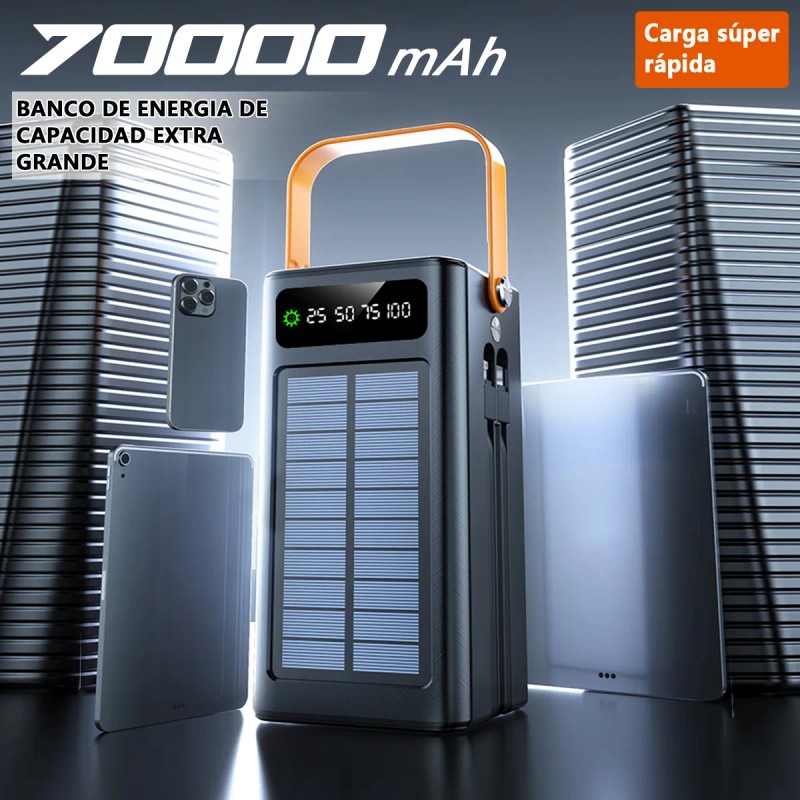 Linterna Exterior Del Banco De Energía Solar 70000 Mah