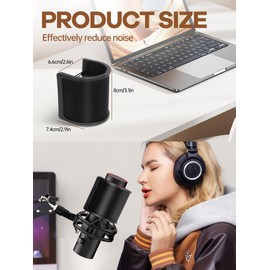 YOUSHARES QuadCast 2 Mic Pop Filter for Microphone Windscreen Mask Shield Compatible with HyperX QuadCast 2