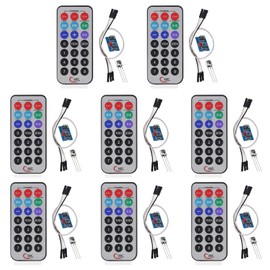 JUZITAO 8 Sets HX1838 NEC Infrared Wireless Remote Control IFR Sensor Module Infrared IR Wireless Remote Control Module Kits DIY Kit HX1838 for Raspberry Pi