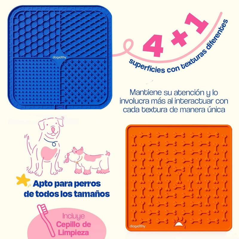 Dogelthy Lick Mat Kit para Perro y Gato. Set de