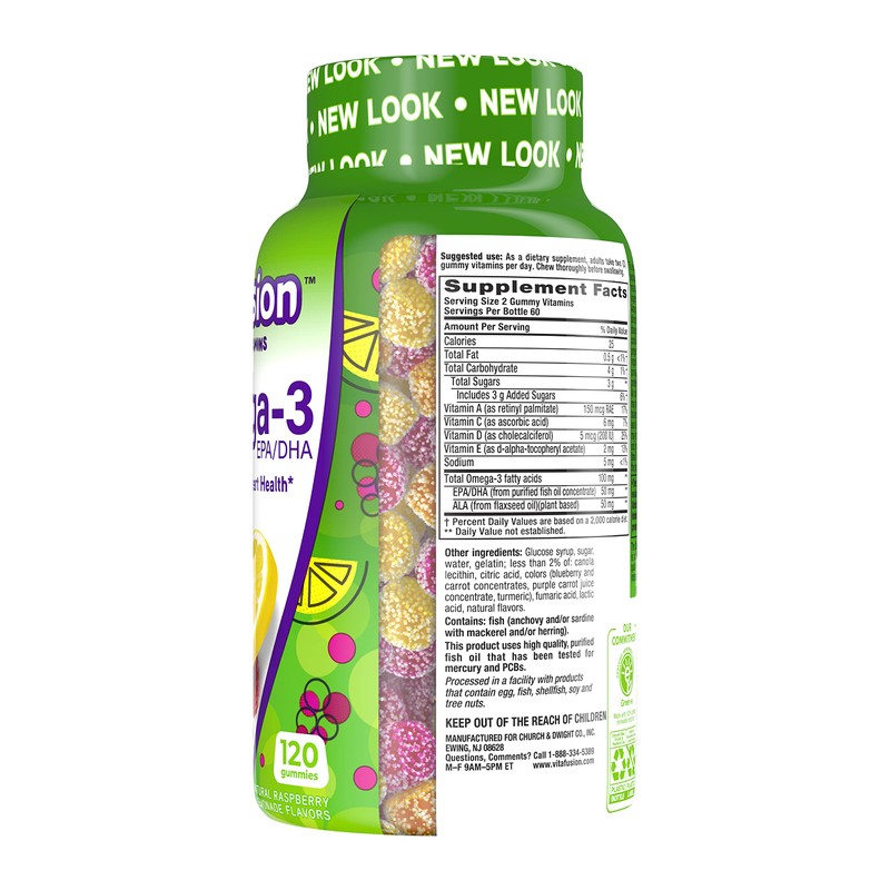 Vitafusion Omega-3 GTLvb Gummies - 120 Count (3 Pack) YzcrD