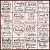 16pcs Family Inspirational Word Stencil Kit Motivational Stencils Phrase Word