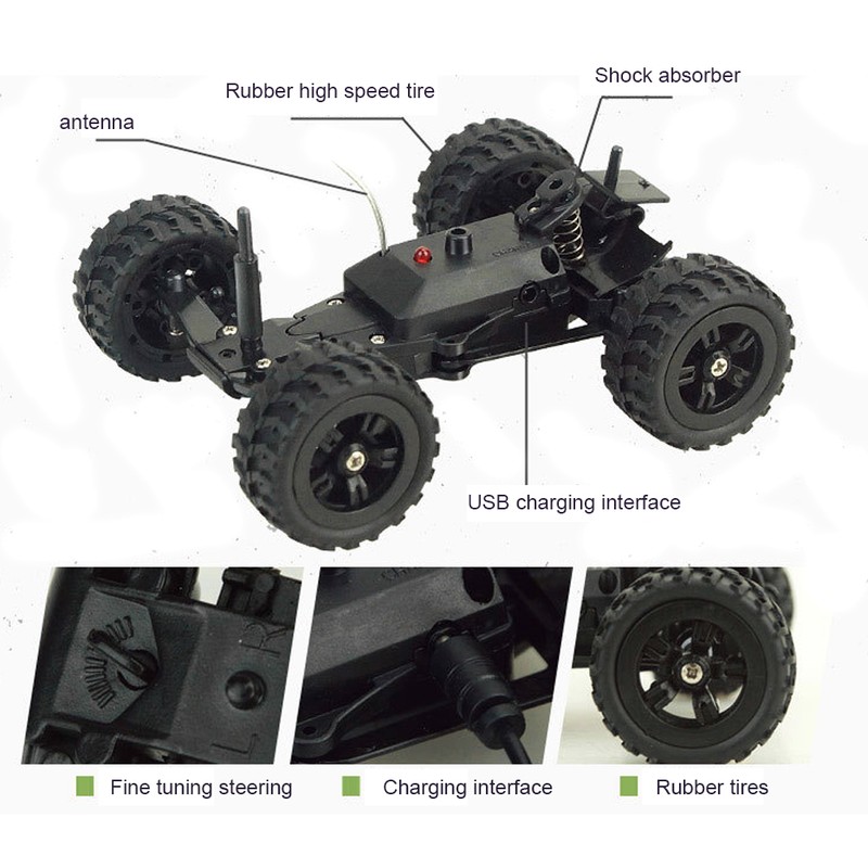 1:32 2.4GHz Mini RC Monster Truck Radio Remote Control Big