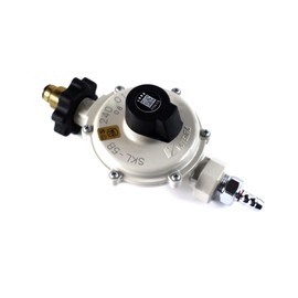 Single-stage regulator for LP gas with hose end, Katsura Seiki Seisakusho, Rubber