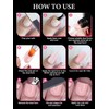 EBANKU Pack of 120 Poly Gel Nail Shapes for Toes,