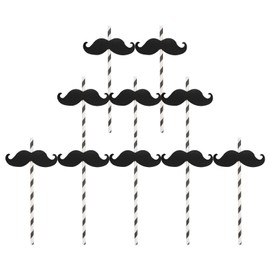 Moustache Straws,40 Pcs Straws for Kids &Adults,Reusable Plastic Moustache Drinking Straws for Classroom Activities Valentines Day Birthday Wedding Party Supplies Decoration