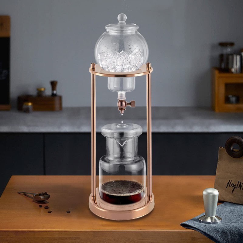 ZAWAYINE Glass Iced Coffee Cold Brew Drip Tower Coffee Filter