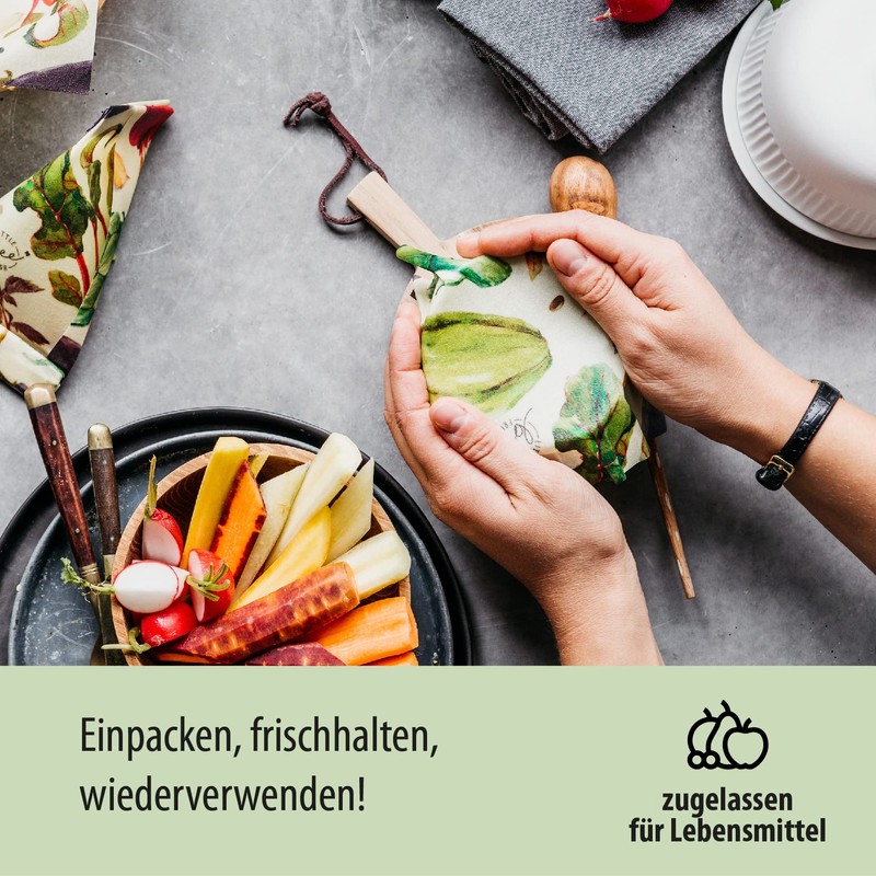 little bee fresh Organic Beeswax Cloths Starter Set "S/M/L" from
