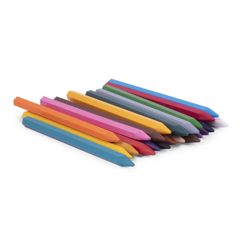 Jovi – Hexagonal Plastic Case Of 24 Wax Crayons Assorted