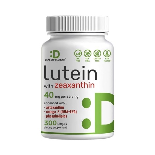 DEAL SUPPLEMENT Lutein and Zeaxanthin Supplements, 40mg Per Serving |