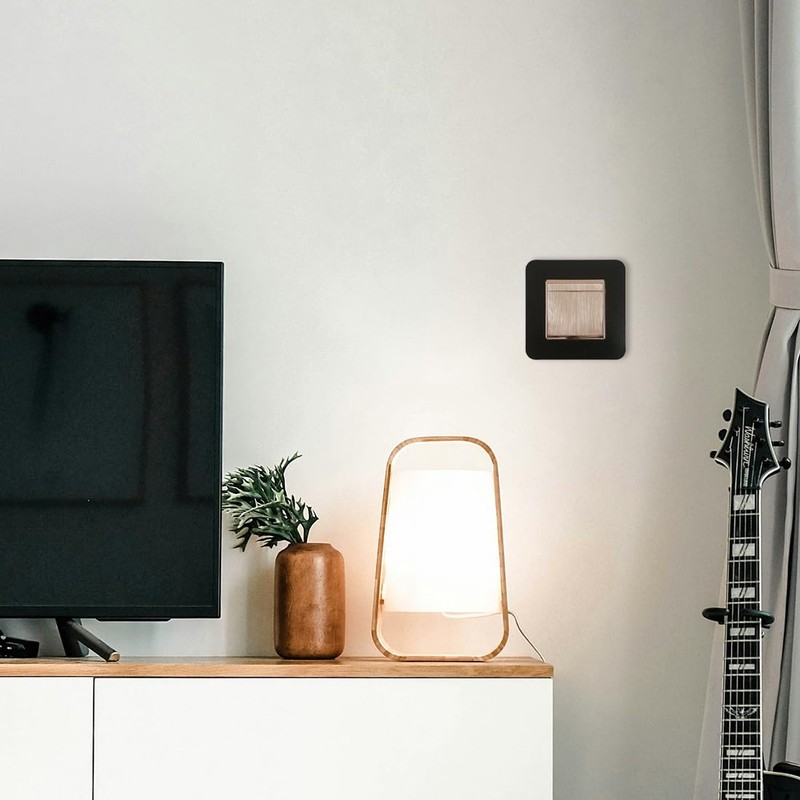 3 Pieces Switch Surround Frame Square Light Switch Cover Sticker