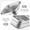 ULTECHNOVO Stainless Steel Washing Basin Square Mixing Bowl for Fruit