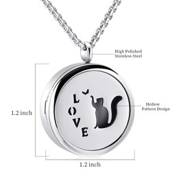 Memorial Urn Jewelry Hold Loved One's Photo & Ashes - Tree of Life Cremation Locket Necklace for Women/Men