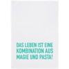 Maritime Tea Towels / Kitchen Towel - Dish Towel Vintage Made of 100% Cotton 50 x 70 cm (Magic & Pasta Turquoise)
