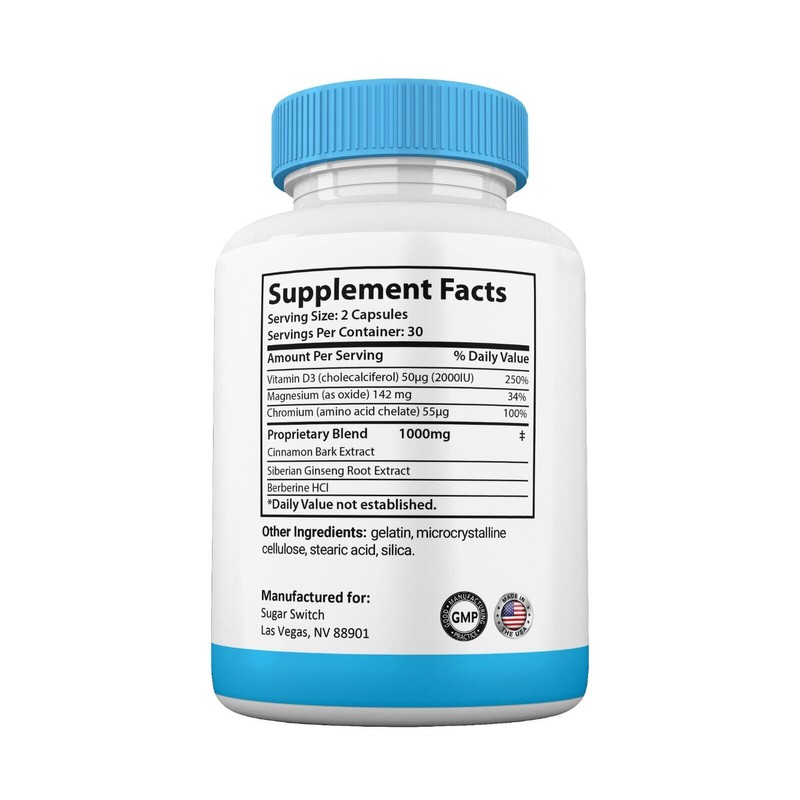 Sugar Switch Glyco Blood Health Supplement, SugarSwitch Capsules (3 Pack)