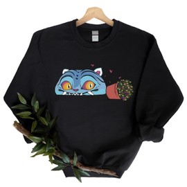 Demon Tiger Cat Sweatshirt, Demon Pop Hunters Movie T-Shirt, Korean Pop Music Idol Inspired Shirt, Korean Fantasy Animation Film Graphic Shirt (Design 3)