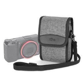 KIWIFOTOS Compact Camera Case for Sony ZV-1II ZV-1F ZV-1 RX100 Series, Ricoh GRII GRIII, GRIIIx HDF, GRIV, G7X G5XII, SX740, Olympus TG7 TG6 TG5 TG4 etc. Fits cameras up to 5.1 x 3.1 x 2 inches