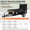 5 x 8 Windproof Utility Trailer Cover, 600D Waterproof Heavy