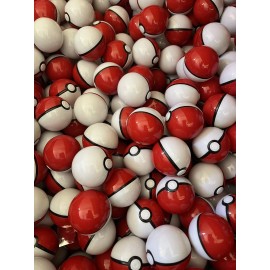 20 Red Mini 2” Pokeballs Toy Inside Easter Egg Hunt Kids Bday Party Piñata Favor