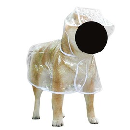 Dog Raincoat, Clear Pet Waterproof Clothes Hooded Rain Jacket for Small Dogs Waterproof Clothes Puppy Cats,Portable Transparent Dog Rain Coat