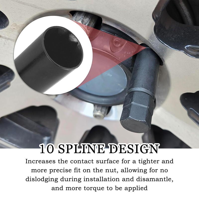 10 Spline Lug Nut Key,10 Spline Lug Nut Socket Compatible