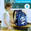 HPJGD 3PCS Boys Panda Bookbag, Water Resistant Kids Backpack Set