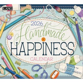 Lang Companies, Handmade Happiness 2026 Wall Calendar by Nicole Tamarin, 13.4'' X 12'', 12-Month Calendar with Stapled Binding