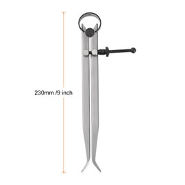 sourcing map Spring Joint Button 8 Inch / 200 mm Adjustable Spring Inner Caliper with Fixed Nut for Wood Turning