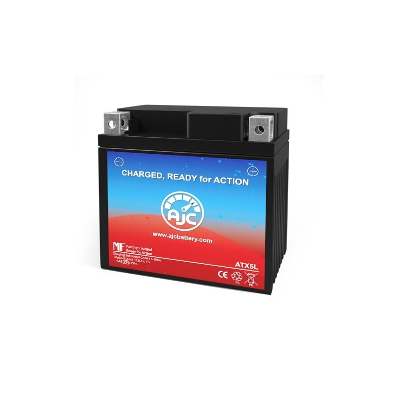 AJC Battery Compatible with E-Ton ST5L-BS 70CC ATV Battery (2010)
