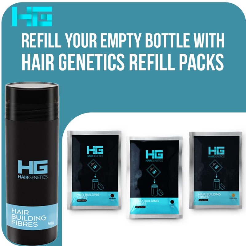 Hair Genetics Advanced Keratin Hair Building fibres Large 22g Refill