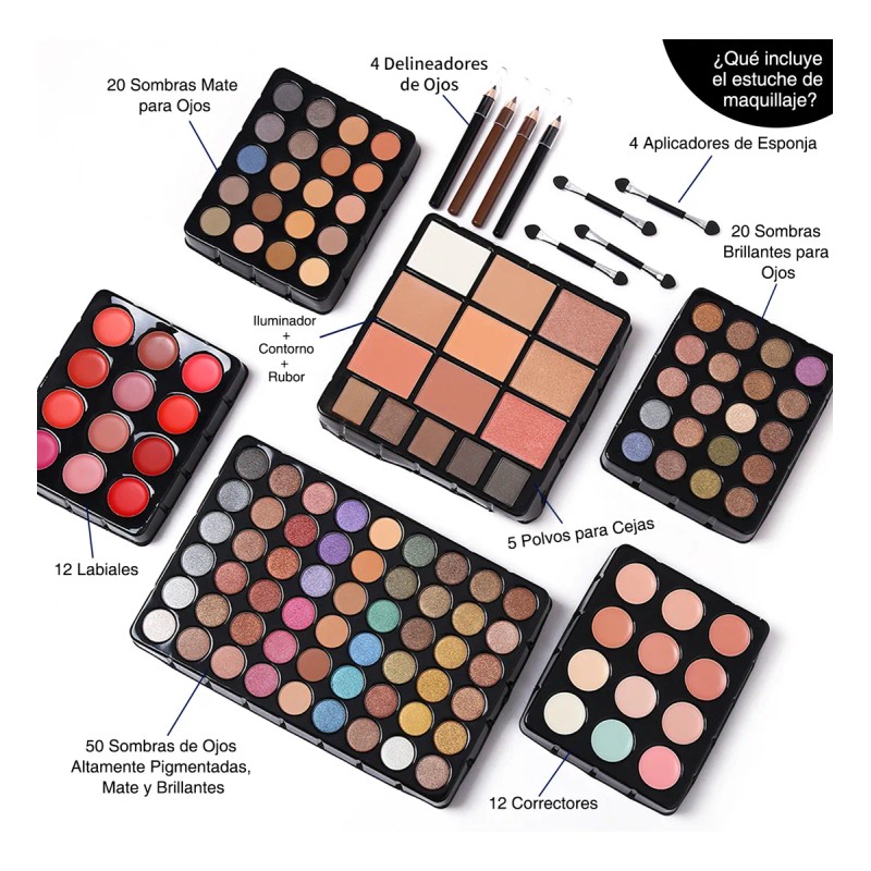 Kit De Maquillaje Completo Charmcode Todo En Uno Juego De