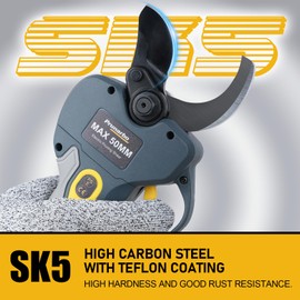 A pair of SK5 High Carbon Steel Replacement Blade for Electric Pruning Shears Cordless, Applicable Electric Tree Pruner Model PR-E50, Sharp and Strong Professional Heavy Duty (Upper + Lower)