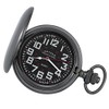 Gotham Men's Gunmetal Railroad Polished Finish Covered Quartz Pocket Watch