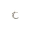 KK10-3S Japanese Cord Button Alphabet Charm [C] Silver 1 Piece