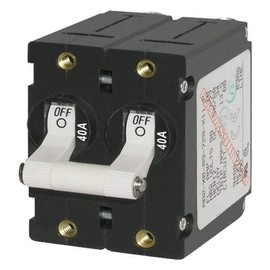 Blue Sea Systems 7240 A-Series White Toggle Circuit Breaker - Double Pole 40A
