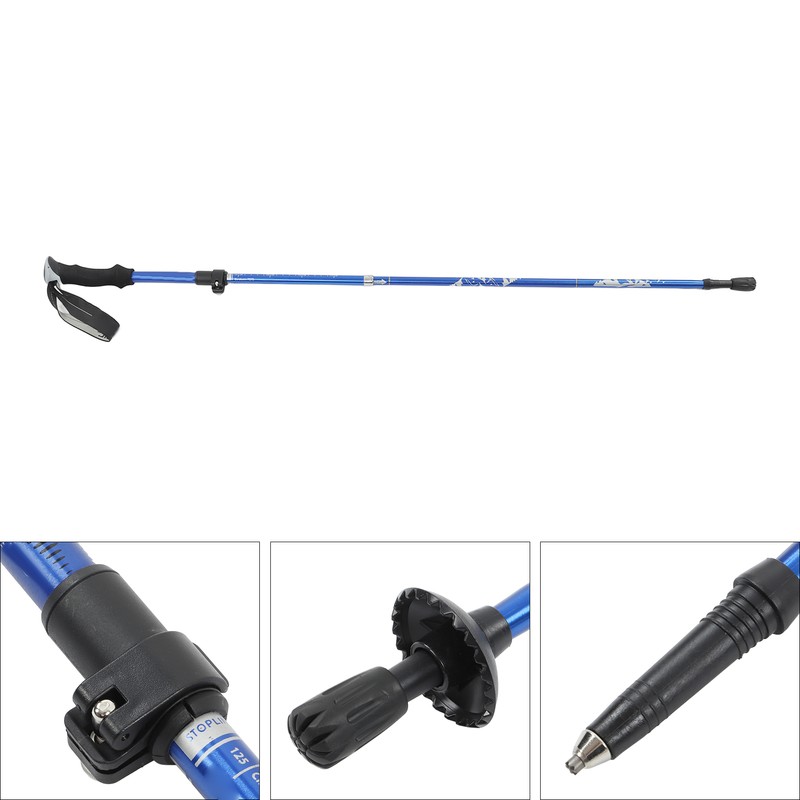 Folding Walking Stick 7075 Aluminum Alloy Prevent Slip Adjustable Height