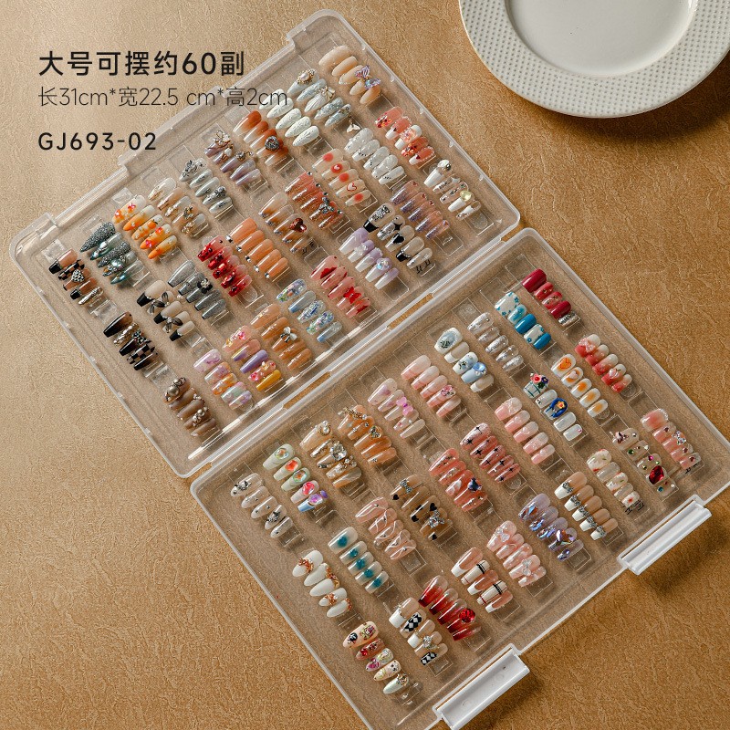 (Ready Stock)Transparent Press On Dress Fake Nail Holder Display Storage