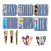 36 Moldes Resina Silicona Para Horquillas Pinza Para Cabello