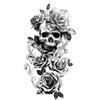 6 Blätter Temporäre Totenkopf und Rosen Tattoos Skull Tattoos Deadhead