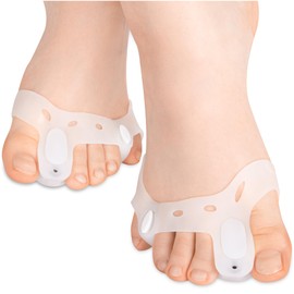 HALUTO Toe Separator for Hallux and Small Toe, Pack of 2, Toe Separator for Overlapping Toes, Bunion Correction with Magnet, Hammer Toe Correction, Toe Straightener, Toe Separator, Toe Spacer