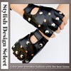ONE LIMITATION TG010 Fingerless Leather Gloves Cycling Bike Studded Rock