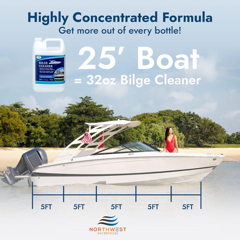 Bilge Cleaner for Boats - Highly Effective Removing Dirt, Grime,
