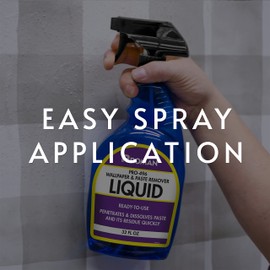 Roman Wallpaper Remover Liquid Spray, Contractor Strength Wallpaper Stripper and Adhesive Remover, Unscented, Non-Staining, Clear, PRO-496 (32 Ounce, 75 Sq. Ft.)