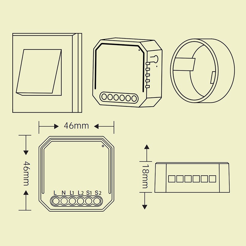 Tuya WiFi Intelligent Curtain Switch Module Home Curtain Modification Module