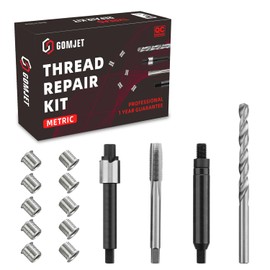 gomjet M6X1.0 Metric Thread Repair Kit, with M6X1.0X9.4MM Stainless Steel Insert Qty 10