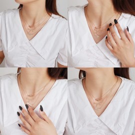 3Pcs Zodiac Necklace Gift for Women 12 Constellation Pendant Necklace for Teen Girls Zodiac Valentine Gifts for Girlfriend (Aries)