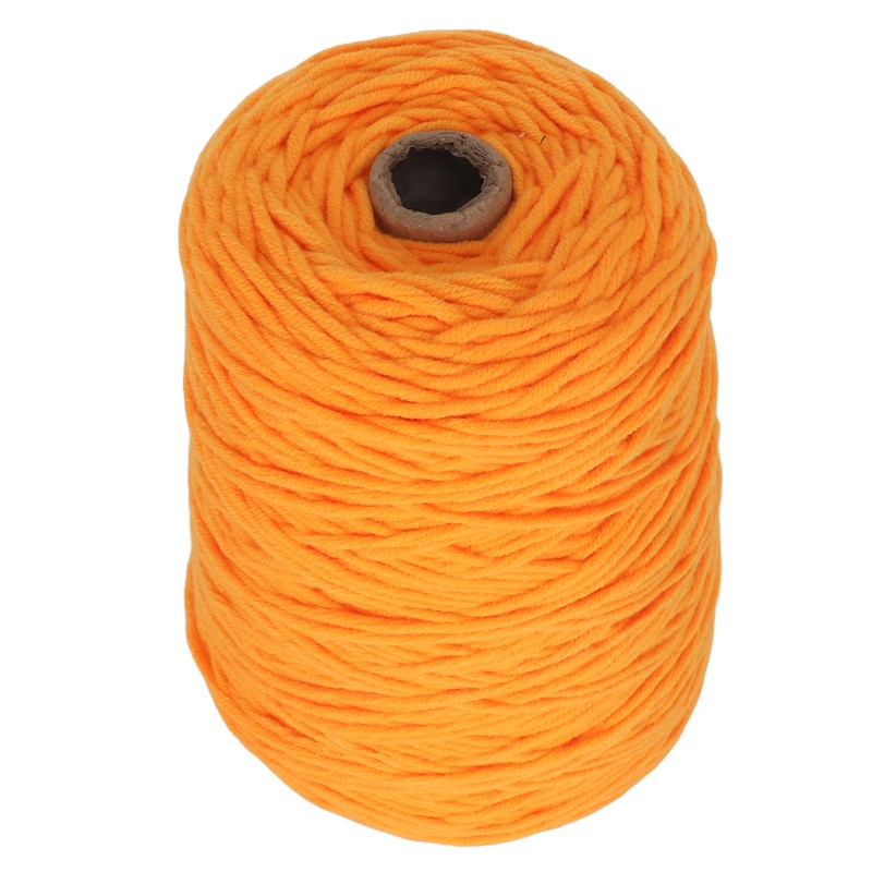 Tufting Yarn Orange 437yd Long 0.2in Wide Shrink Resistant Cotton