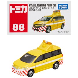Takara Tomy Tomica No. 88 Nissan Elgrand Road Patrol Car (Box), Mini Car, Toy, Ages 3 and Up, Boxed, Toy Safety Standards, ST Mark Certified, TOMICA TAKARA TOMY